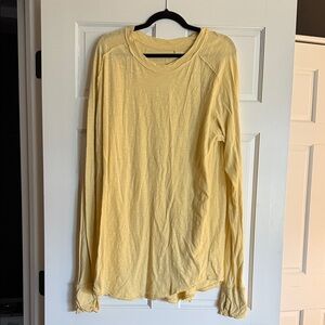 We The Free Long Sleeve Tee in Pale Yellow